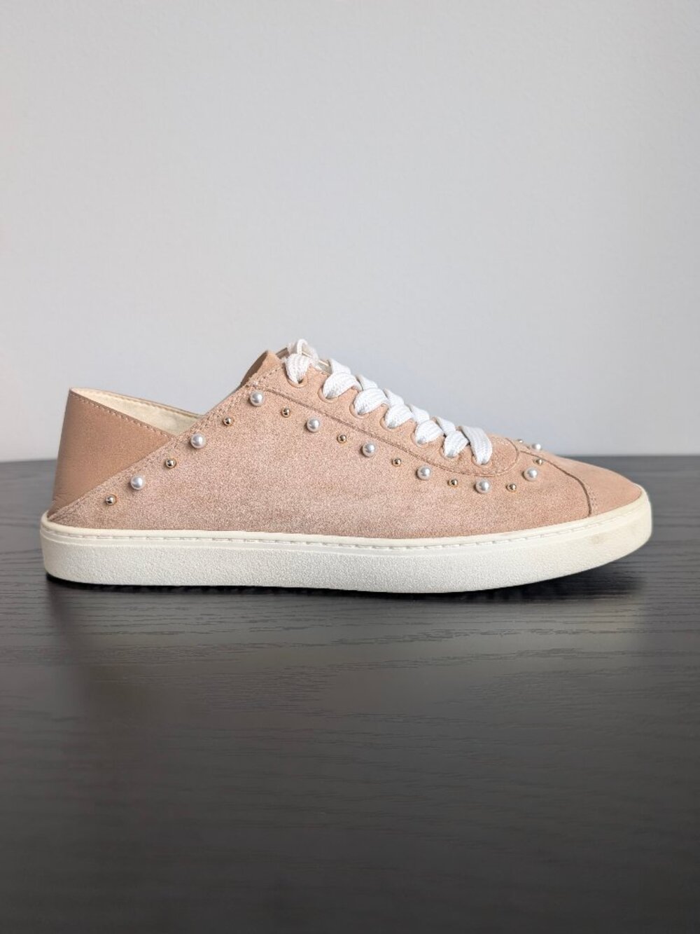 STUART WEITZMAN Goldie Pearl Studded Sneakers | Size 7.5